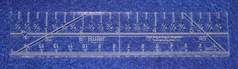 6 Inch Mini Ruler Imperial/metric Template 1/4 Inch Thick- Clear Acrylic - Quilting/sewing