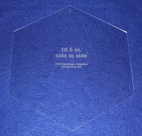 Hexagon 10 1/2" Side to Side - No seam 1/8"