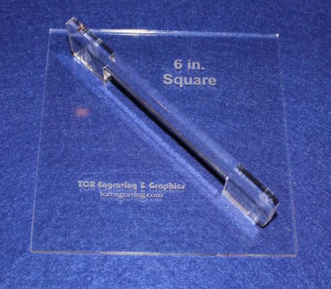 Fabric Origami Template 6" - Sewing or Quilting Too, w/ Handle 1/4"
