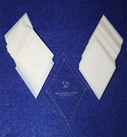 Mylar 4" Diamonds 51 Piece Set - Quilting / Sewing Templates