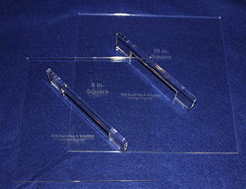 Fabric Origami 2 Piece Set Template 8" & 10" with Handles- Sewing or Quilting ~ 1/4"