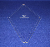 Quilt Template -No Tip 45 Degree Diamond -15 Inch-1/8" w/seam & guide holes