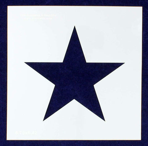 Single Star Stencil 14 Mil -9 X 9 Inches Overall - Painting /Crafts/ Templates