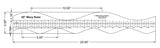 20 Inch Wavy Ruler. Acrylic 1/8 Inch Thick. Quilting/Sewing - Imperial