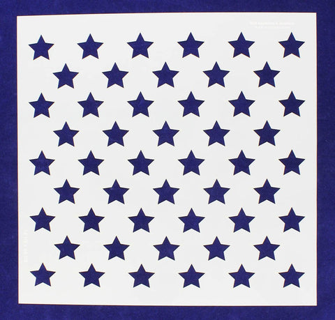 50 Star Field Stencil 14 Mil -14 1/8"W x 14 1/14"W - Painting /Crafts/ Template