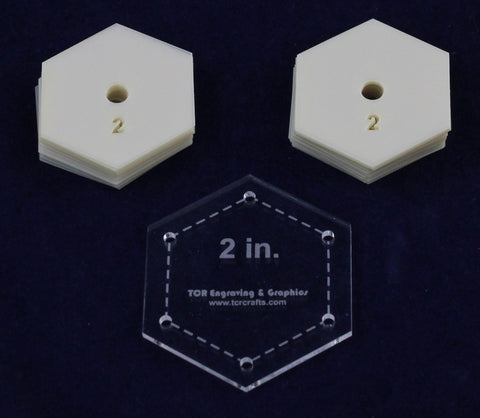 Mylar 2" Hexagon 51 Piece Set - Each side measures 1 Inch