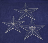Quilting Template Star Set - 7,8,9 Inches-Clear Acrylic