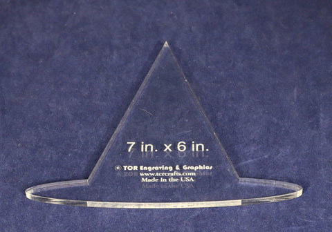 Witch Hat Quilting Template Set 1/8 Thick - Acrylic - Long Arm / Hand