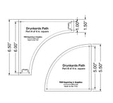 6 Inch Drunkards Path Quilting Template-1/8 Inch Acrylic