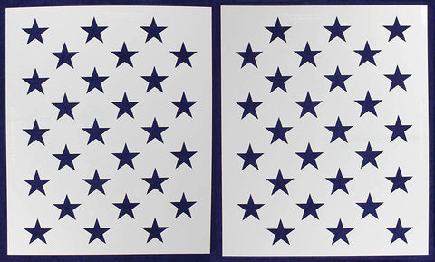 50 Star Field Stencil 14 Mil 2 Pc-G-Spec -21"H x 29.64" W - Painting /Crafts/ Templates