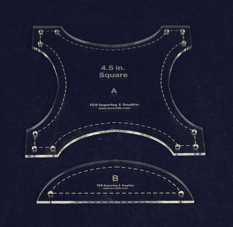 Robbing Peter to Pay Paul 4.5 Inches- 2 Piece Quilting Template Set-Acrylic 1/8 Inch