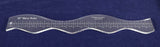 20 Inch Wavy Ruler. Acrylic 3/8 Inch Thick. Quilting/Sewing - Imperial