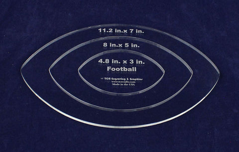 Nested Football Template 1/4 Inch Acrylic