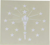 Star Stencil to Make Indiana State Flag 12 x 12 Inches Overall