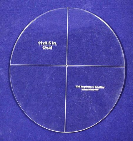 Oval 11 x 9.5 inches- 1/4' Clear Acrylic