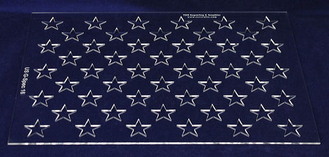 50 Star Field Set -11.34"H X 16"L"-G-Spec 1/8" Acrylic- Painting /Crafts/Templates