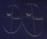 2 Piece Quilt Ovals Templates 6", 7"-1/8"