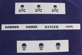 Skulls and Danger 3 Piece Border Stencil Set