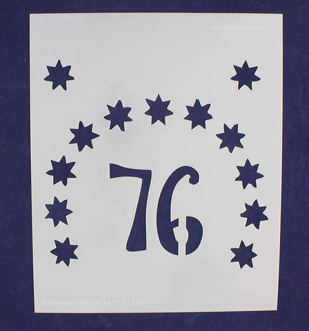 13 Star Field Stencil - Bennington- Messy-US/American Flag - 14.75 x 12.25 Inches