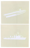 U.S. Navy Ships-Carrier-Landing ship 2 Piece Stencil Set 14 Mil 8" X 10" Painting /Crafts/ Templates