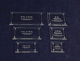 6 Piece Set Rectangles 3x1, 3x1.5, 4x2- Squares 1", 1.5", 2"
